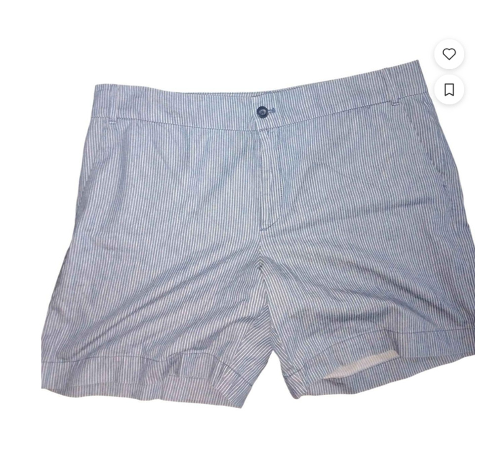 Chaps Blue White Pinstriped Shorts